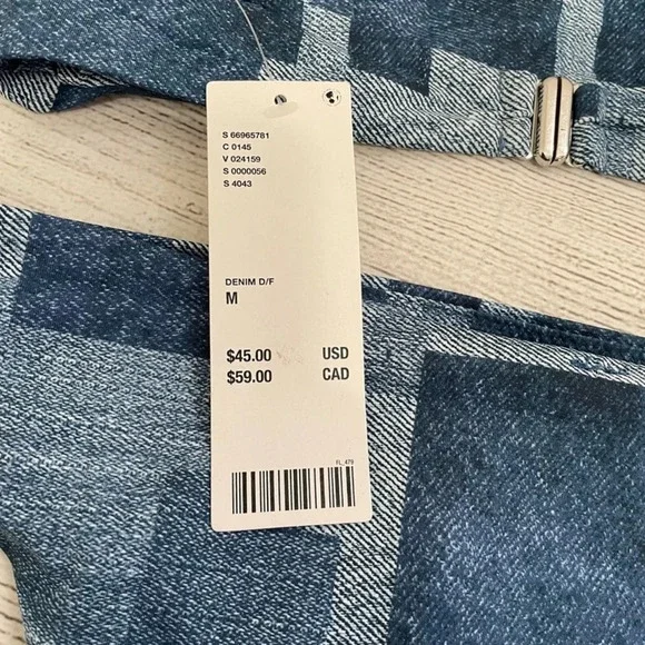 Urban Outfitters NWT Out From Under Denim Print Bikini - Picture 3 of 7